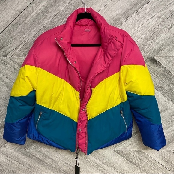 Blank NYC | Temptations Reversible Puffer Jacket M - Picture 11 of 15